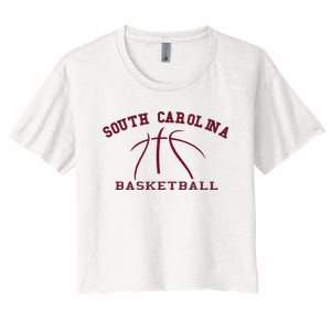 Sc Practice South Carolina Basketball Fan Hoops Gear Women's Crop Top Tee