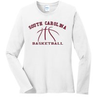 Sc Practice South Carolina Basketball Fan Hoops Gear Ladies Long Sleeve Shirt