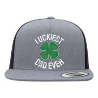 St Patrick S Day Shamrock Luckiest Dad Irish Saint PaddyS Flat Bill Trucker Hat