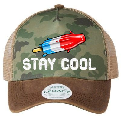 Summer Popsicle Stay Cool Funny Bomb Retro 80s Pop Gift Legacy Tie Dye Trucker Hat