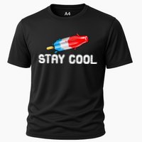 Summer Popsicle Stay Cool Funny Bomb Retro 80s Pop Gift Cooling Performance Crew T-Shirt
