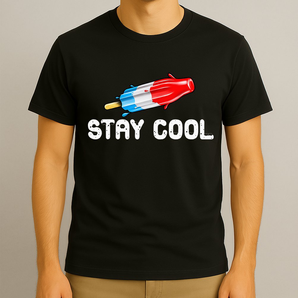 Summer Popsicle Stay Cool Funny Bomb Retro 80s Pop Gift T-Shirt
