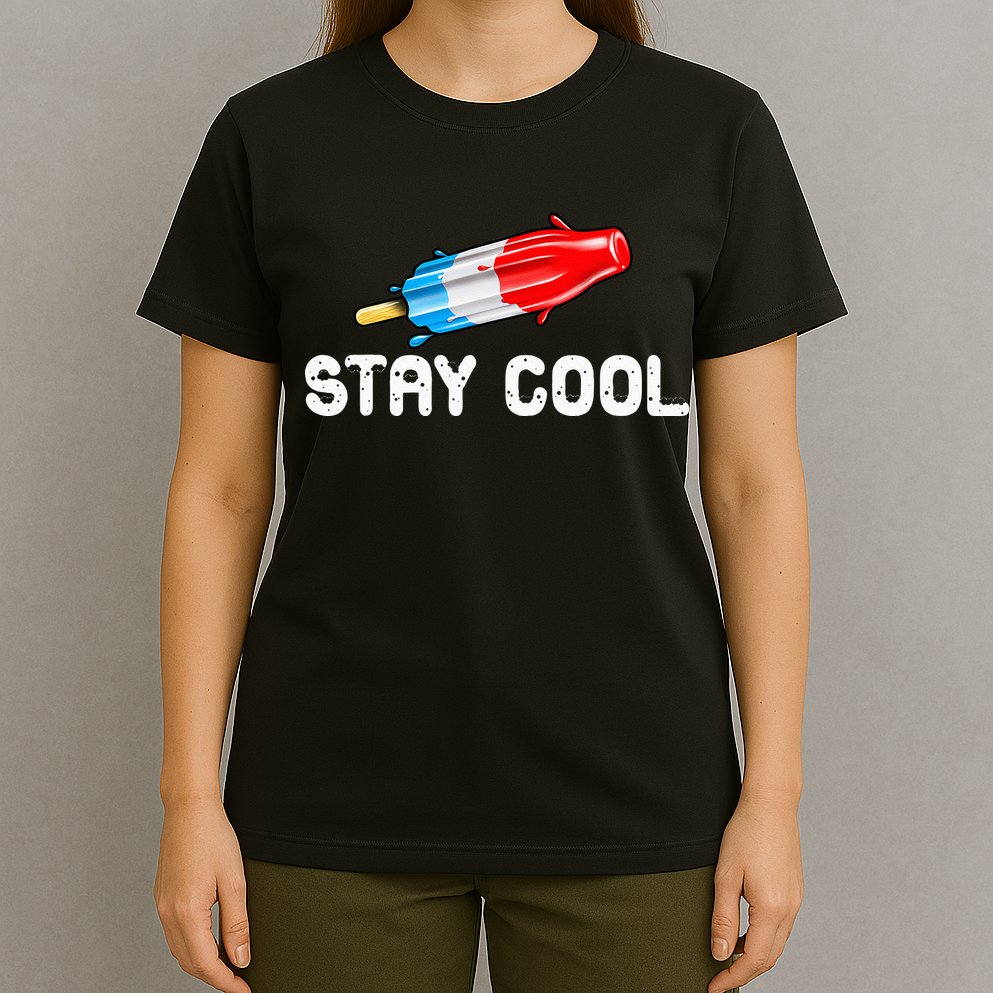 Summer Popsicle Stay Cool Funny Bomb Retro 80s Pop Gift T-Shirt