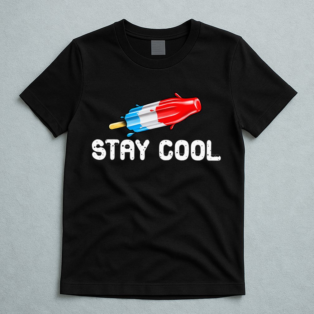 Summer Popsicle Stay Cool Funny Bomb Retro 80s Pop Gift T-Shirt