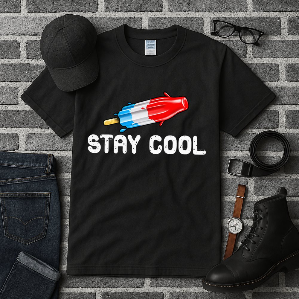 Summer Popsicle Stay Cool Funny Bomb Retro 80s Pop Gift Tall T-Shirt
