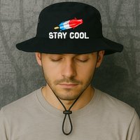 Summer Popsicle Stay Cool Funny Bomb Retro 80s Pop Gift Bucket Hat