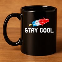 Summer Popsicle Stay Cool Funny Bomb Retro 80s Pop Gift 11oz C Handle Ceramic Mug