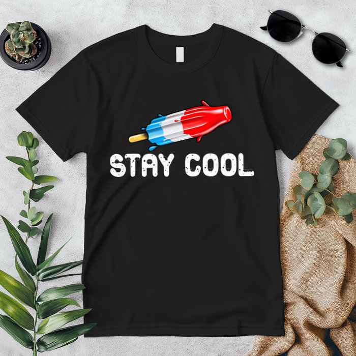Summer Popsicle Stay Cool Funny Bomb Retro 80s Pop Gift Premium T-Shirt