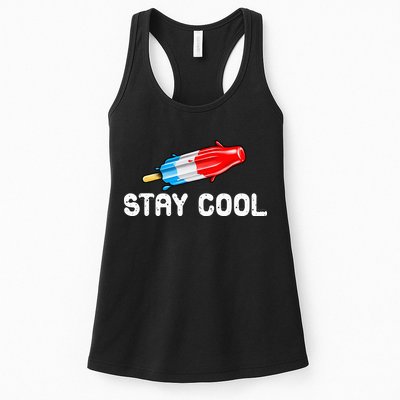Summer Popsicle Stay Cool Funny Bomb Retro 80s Pop Gift Womens Tank Top