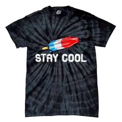 Summer Popsicle Stay Cool Funny Bomb Retro 80s Pop Gift Tie-Dye T-Shirt