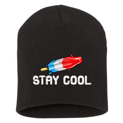 Summer Popsicle Stay Cool Funny Bomb Retro 80s Pop Gift Short Acrylic Beanie