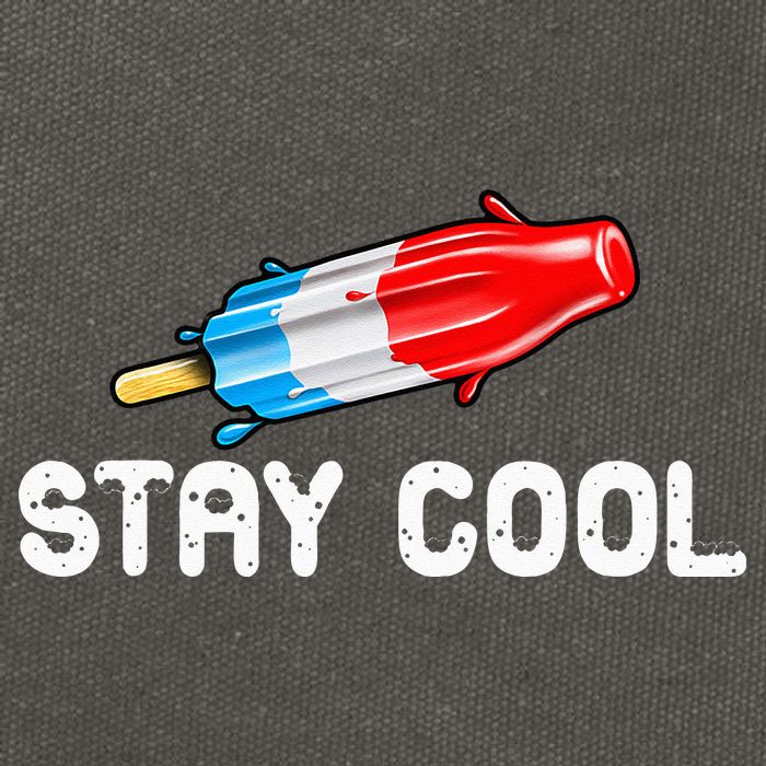 Summer Popsicle Stay Cool Funny Bomb Retro 80s Pop Gift Cotton Canvas Backpack