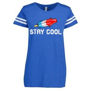 Summer Popsicle Stay Cool Funny Bomb Retro 80s Pop Gift Enza Ladies Jersey Football T-Shirt