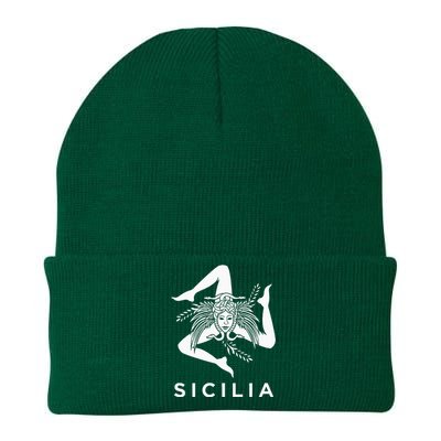 Sicilian Pride Sicilia Sicilian Flag Trinacria Knit Cap Winter Beanie