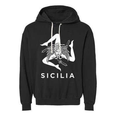 Sicilian Pride Sicilia Sicilian Flag Trinacria Garment-Dyed Fleece Hoodie