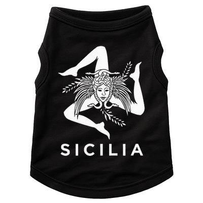 Sicilian Pride Sicilia Sicilian Flag Trinacria Doggie Tank