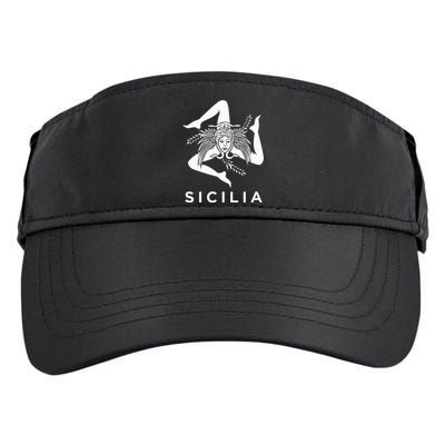 Sicilian Pride Sicilia Sicilian Flag Trinacria Adult Drive Performance Visor