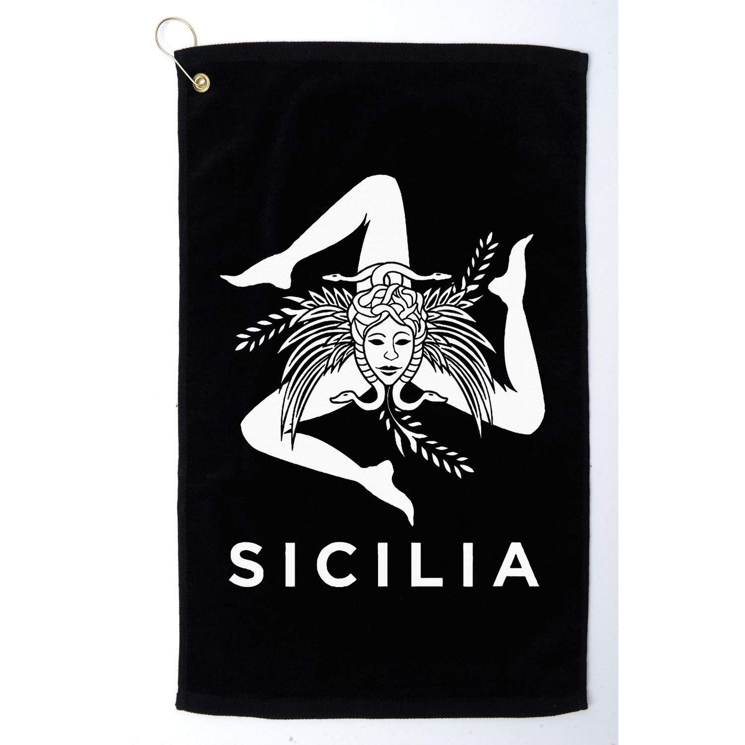 Sicilian Pride Sicilia Sicilian Flag Trinacria Golf Towel