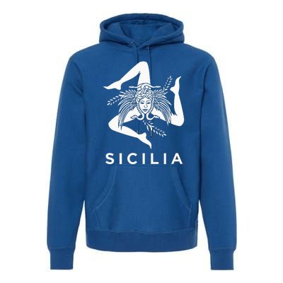 Sicilian Pride Sicilia Sicilian Flag Trinacria Premium Hoodie