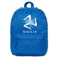Sicilian Pride Sicilia Sicilian Flag Trinacria 16 in Basic Backpack