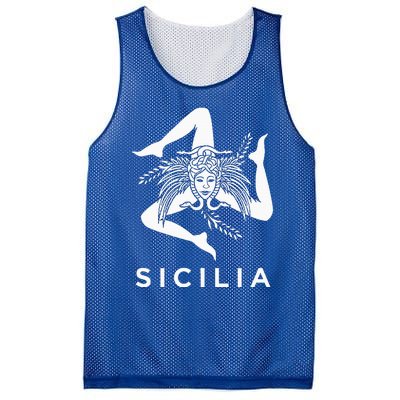 Sicilian Pride Sicilia Sicilian Flag Trinacria Mesh Reversible Basketball Jersey Tank