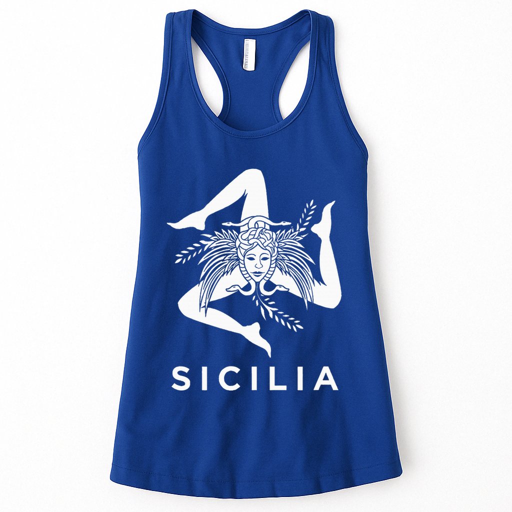 Sicilian Pride Sicilia Sicilian Flag Trinacria Womens Tank Top