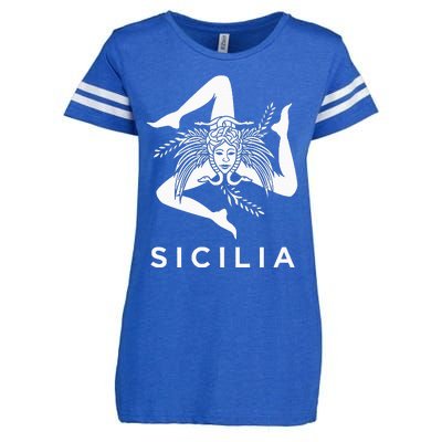 Sicilian Pride Sicilia Sicilian Flag Trinacria Enza Ladies Jersey Football T-Shirt