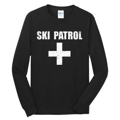 Ski Patrol Skiing First Aid Winter Hoodie Tall Long Sleeve T-Shirt