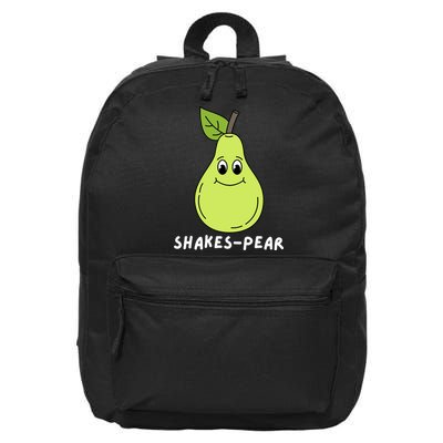 Shakes Pear Shakespeare Funny 16 in Basic Backpack