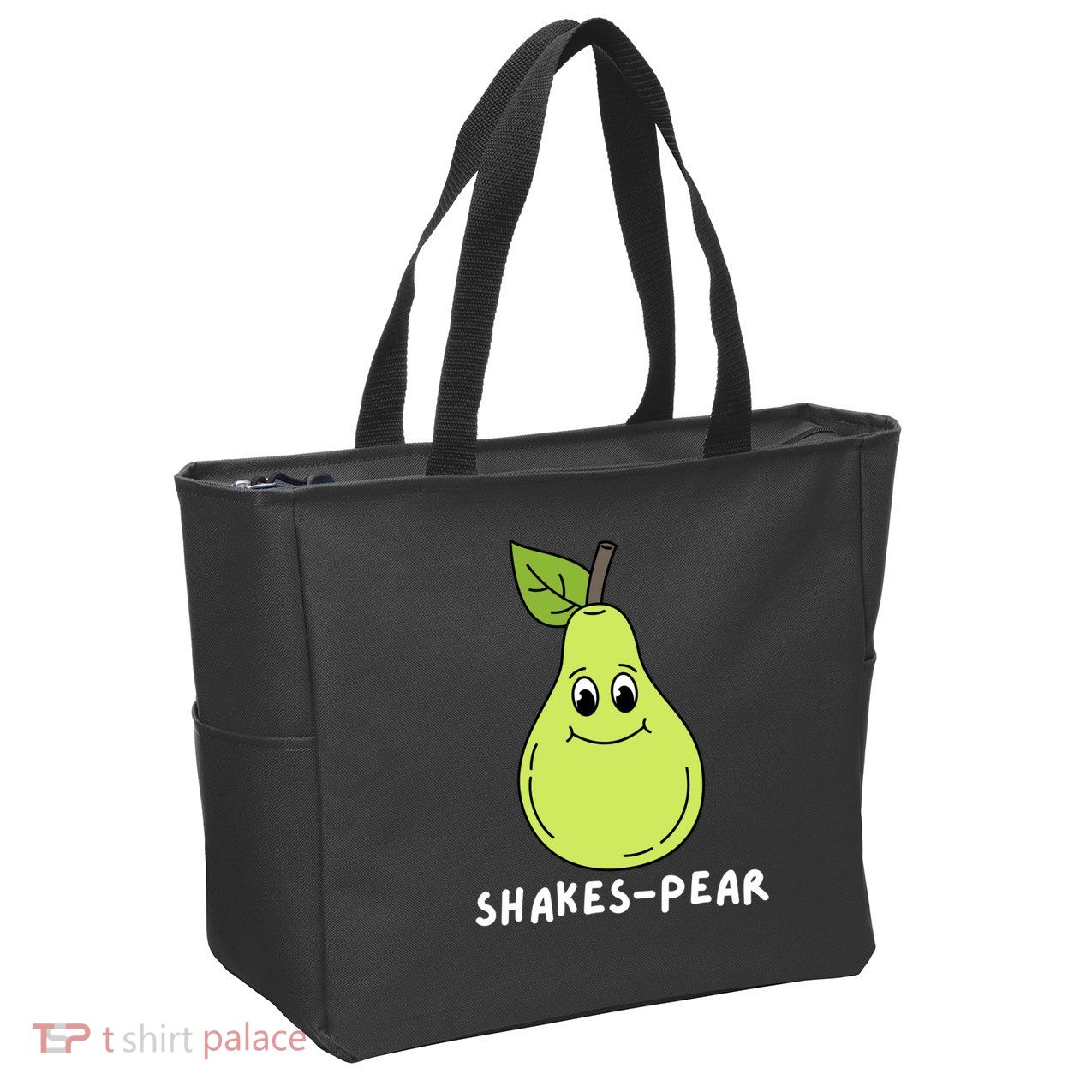 Shakes Pear Shakespeare Funny Zip Tote Bag