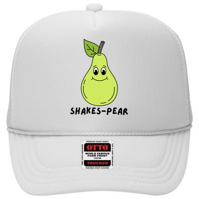 Shakes Pear Shakespeare Funny High Crown Mesh Back Trucker Hat