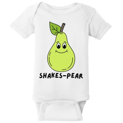 Shakes Pear Shakespeare Funny Baby Bodysuit