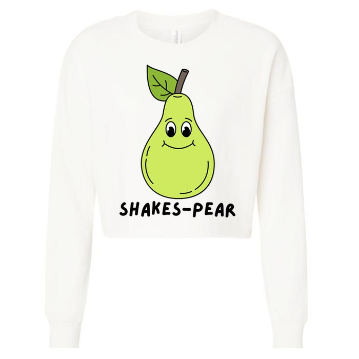 Shakes Pear Shakespeare Funny Cropped Pullover Crew