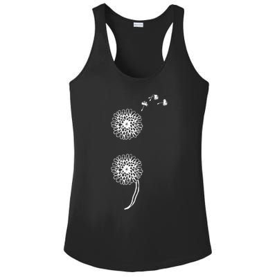 Semicolon Project Suicide Prevention Blowball Dandelion Gift Ladies PosiCharge Competitor Racerback Tank