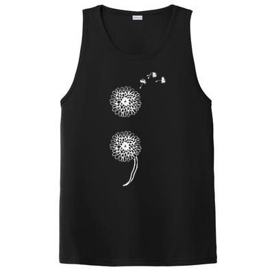 Semicolon Project Suicide Prevention Blowball Dandelion Gift PosiCharge Competitor Tank