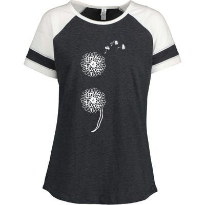 Semicolon Project Suicide Prevention Blowball Dandelion Gift Enza Ladies Jersey Colorblock Tee