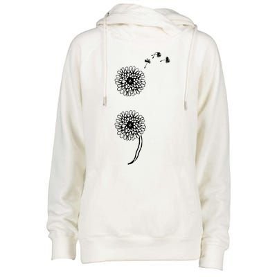 Semicolon Project Suicide Prevention Blowball Dandelion Gift Womens Funnel Neck Pullover Hood