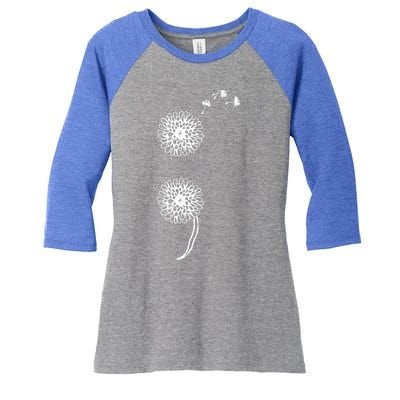 Semicolon Project Suicide Prevention Blowball Dandelion Gift Women's Tri-Blend 3/4-Sleeve Raglan Shirt