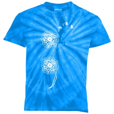 Semicolon Project Suicide Prevention Blowball Dandelion Gift Kids Tie-Dye T-Shirt