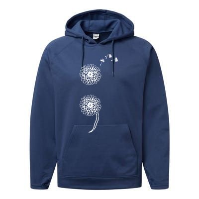 Semicolon Project Suicide Prevention Blowball Dandelion Gift Performance Fleece Hoodie