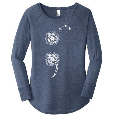 Semicolon Project Suicide Prevention Blowball Dandelion Gift Women's Perfect Tri Tunic Long Sleeve Shirt