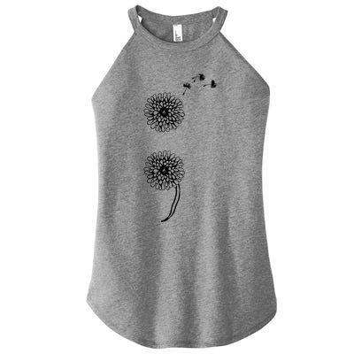 Semicolon Project Suicide Prevention Blowball Dandelion Gift Women's Perfect Tri Rocker Tank