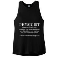 Scientist Physics Student Funny Physicist Definition Ladies PosiCharge Tri-Blend Wicking Tank