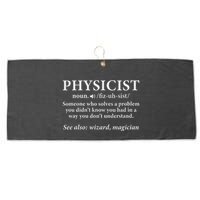 Scientist Physics Student Funny Physicist Definition Large Microfiber Waffle Golf Towel