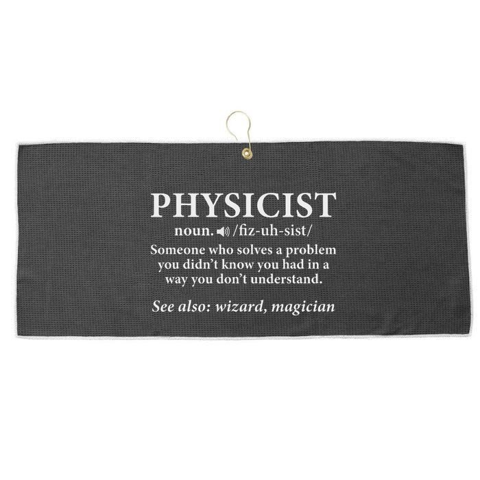 Scientist Physics Student Funny Physicist Definition Large Microfiber Waffle Golf Towel