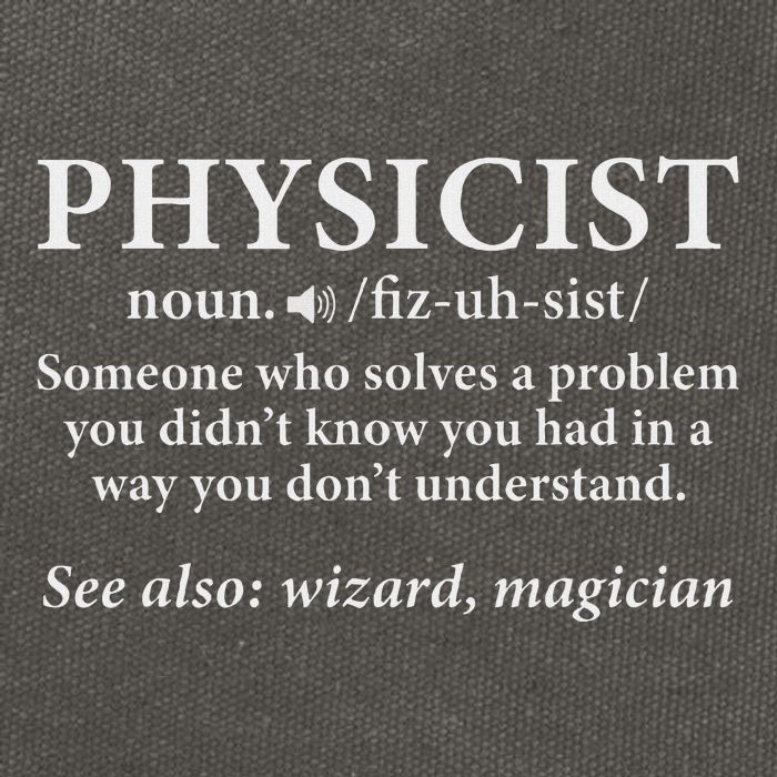 Scientist Physics Student Funny Physicist Definition Cotton Canvas Backpack