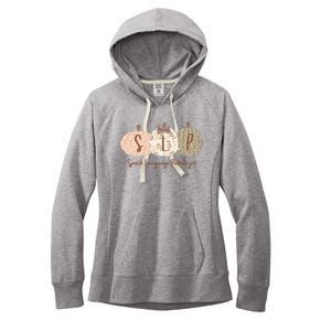 Slp Pumpkin Speech Language Pathologist Fall Autumn Women's Fleece Hoodie