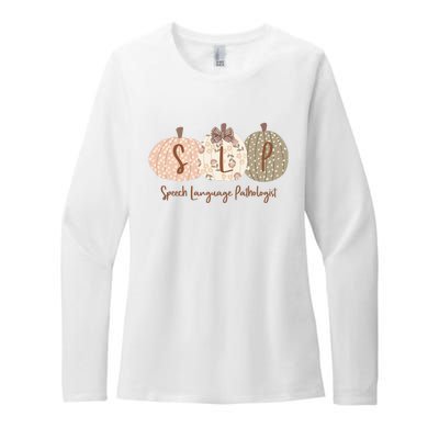 Slp Pumpkin Speech Language Pathologist Fall Autumn Womens CVC Long Sleeve Shirt