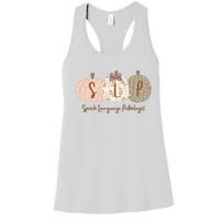 Slp Pumpkin Speech Language Pathologist Fall Autumn Women's Racerback Tank