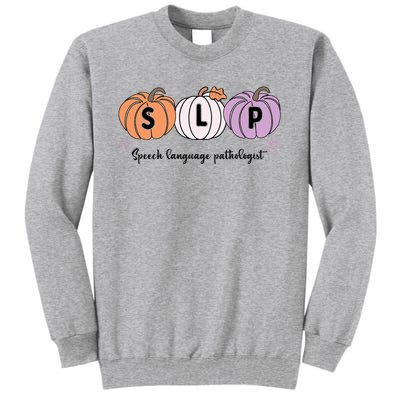 Slp Pumpkin Speech Language Pathologist Grade Fall Autumn Tall Sweatshirt